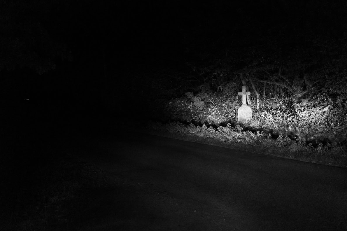 oretail photography, olivier retail, noir et blanc, black and white, nuit, night, cross, croix
